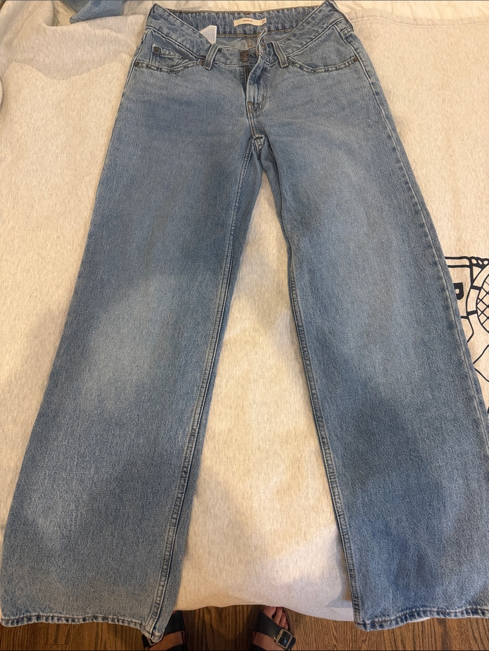 Classic Light Blue Men's Straight-Leg Jeans